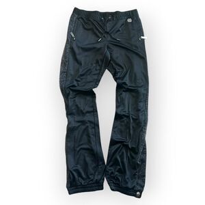 Vintage Y2K Apple Bottom Track Pants - black/ silver lining Size M